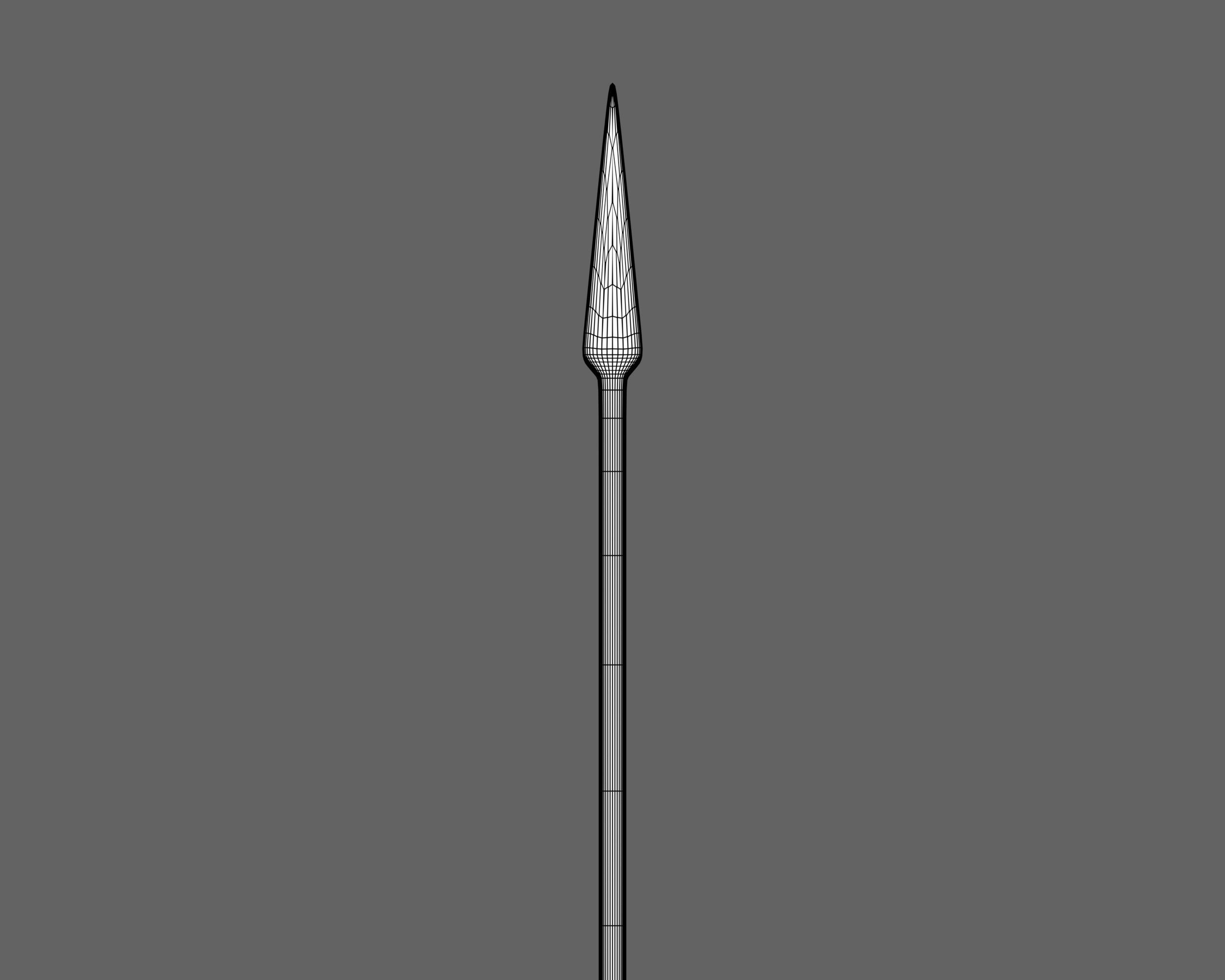 Ancient Roman Pilum Low-poly 3D model_10