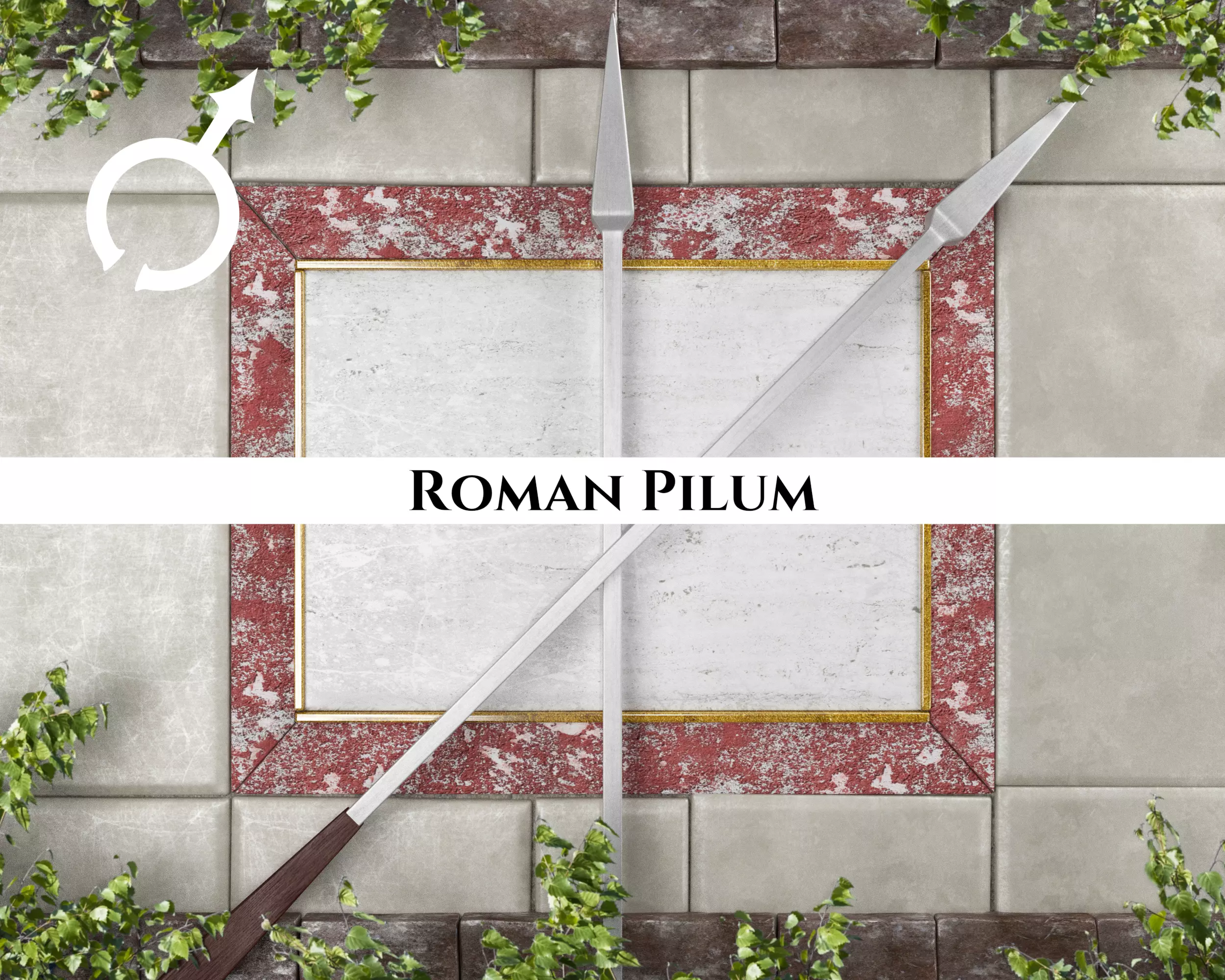 Ancient Roman Pilum Low-poly 3D model_0
