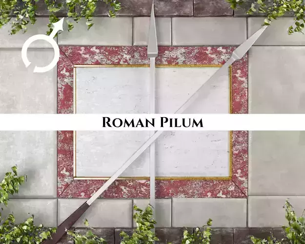 Ancient Roman Pilum Low-poly 3D model