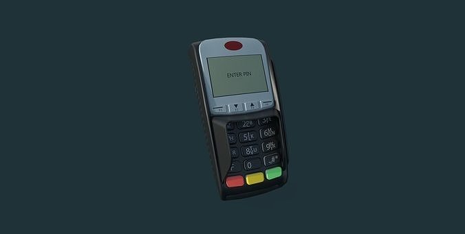 Card Payment Reader Low-poly 3D model