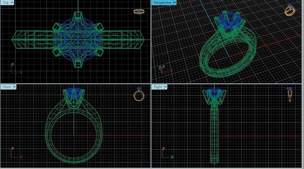 7 mm Diamond Solitaire Ring 3D print model_1