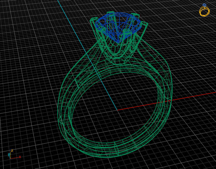 7 mm Diamond Solitaire Ring 3D print model_5