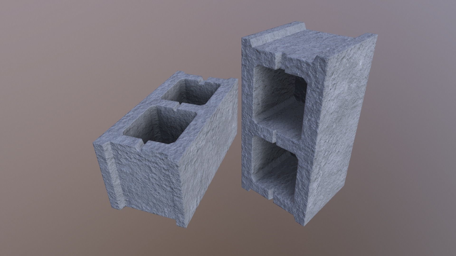 Cinder Block Low-poly 3D model