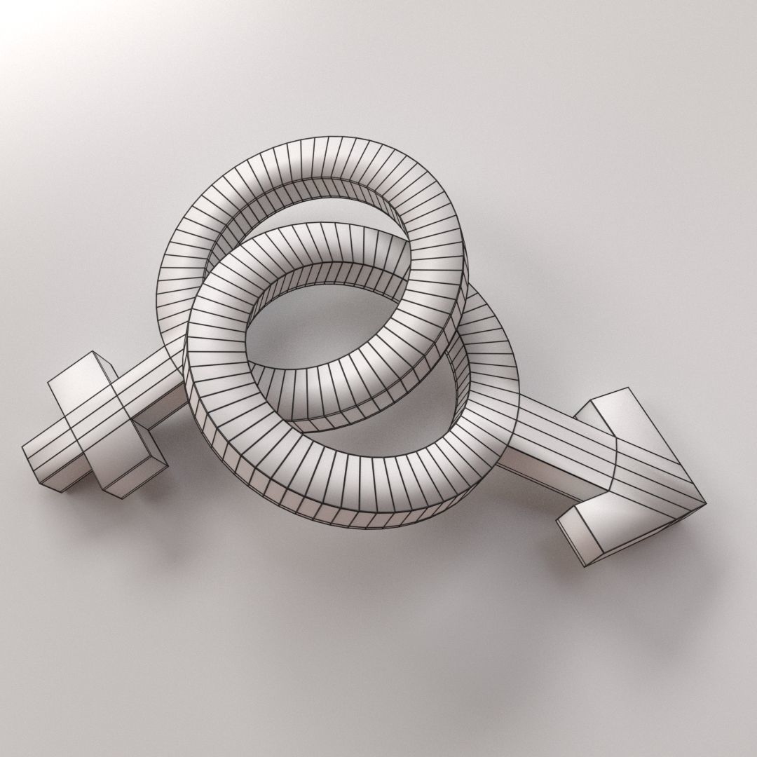 Gender Symbol 3D model_4