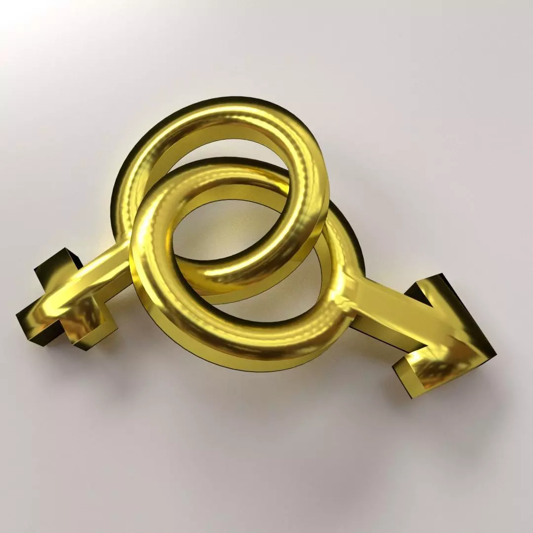 Gender Symbol 3D model_0