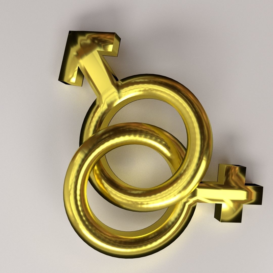 Gender Symbol 3D model_2