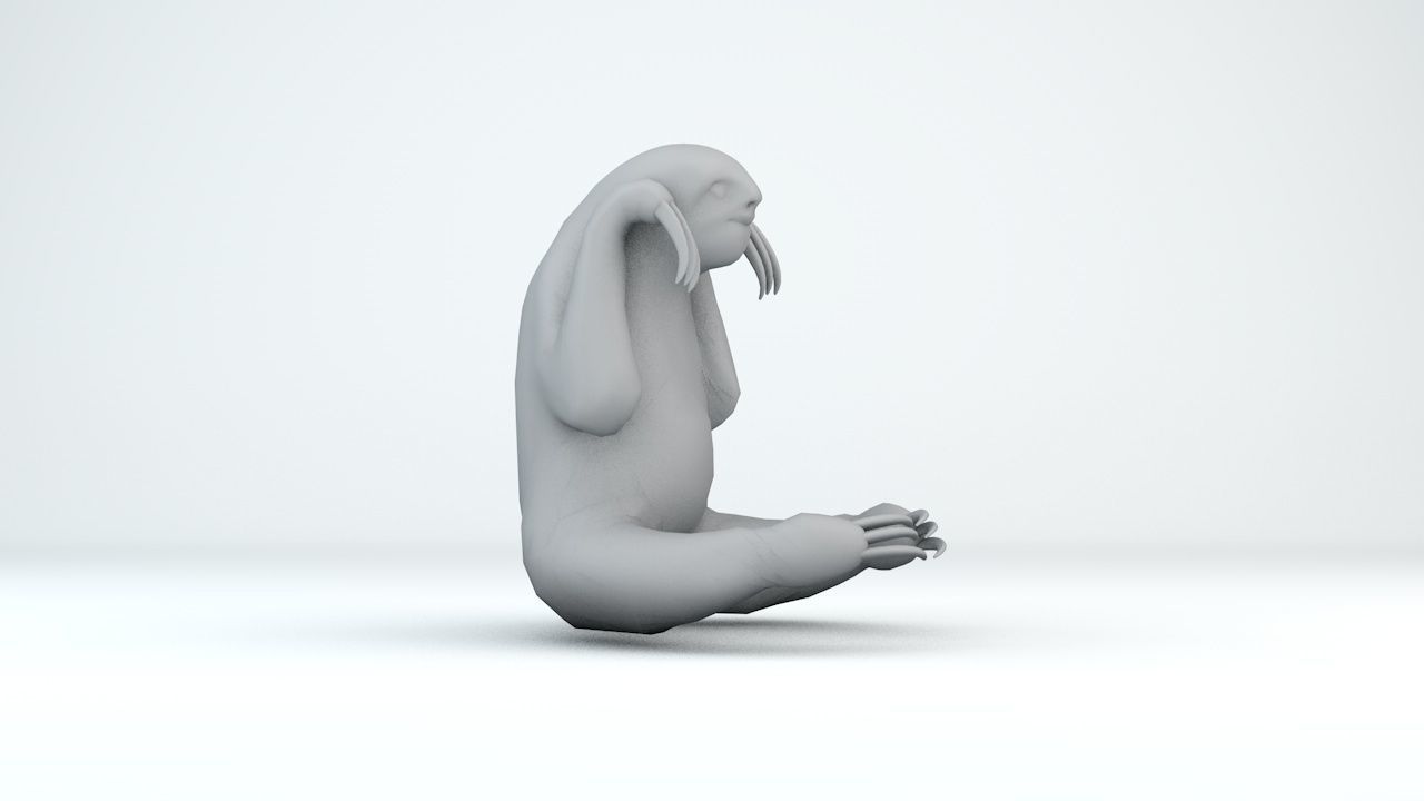 sloth monkey in pose 3D print model_1