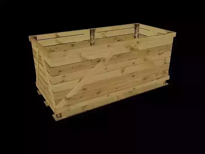 Pallet Box Free low-poly 3D model