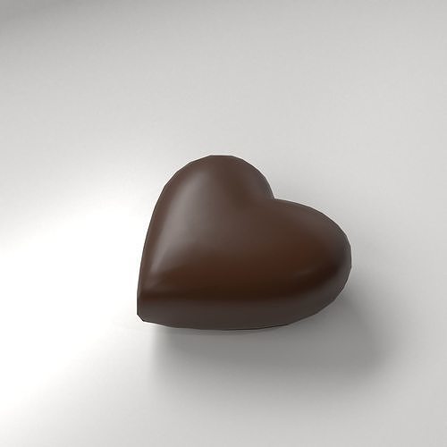 Milk Heart Shape Chocolate 3D model