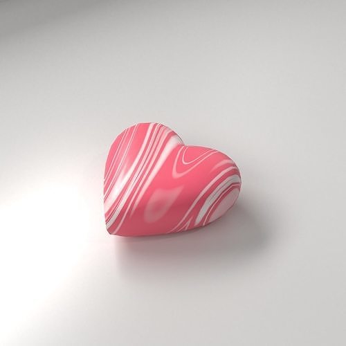 Strawberry Heart Shape Chocolate 3D model