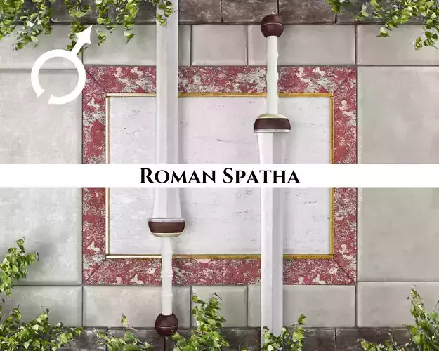 Ancient Roman Spatha Low-poly 3D model