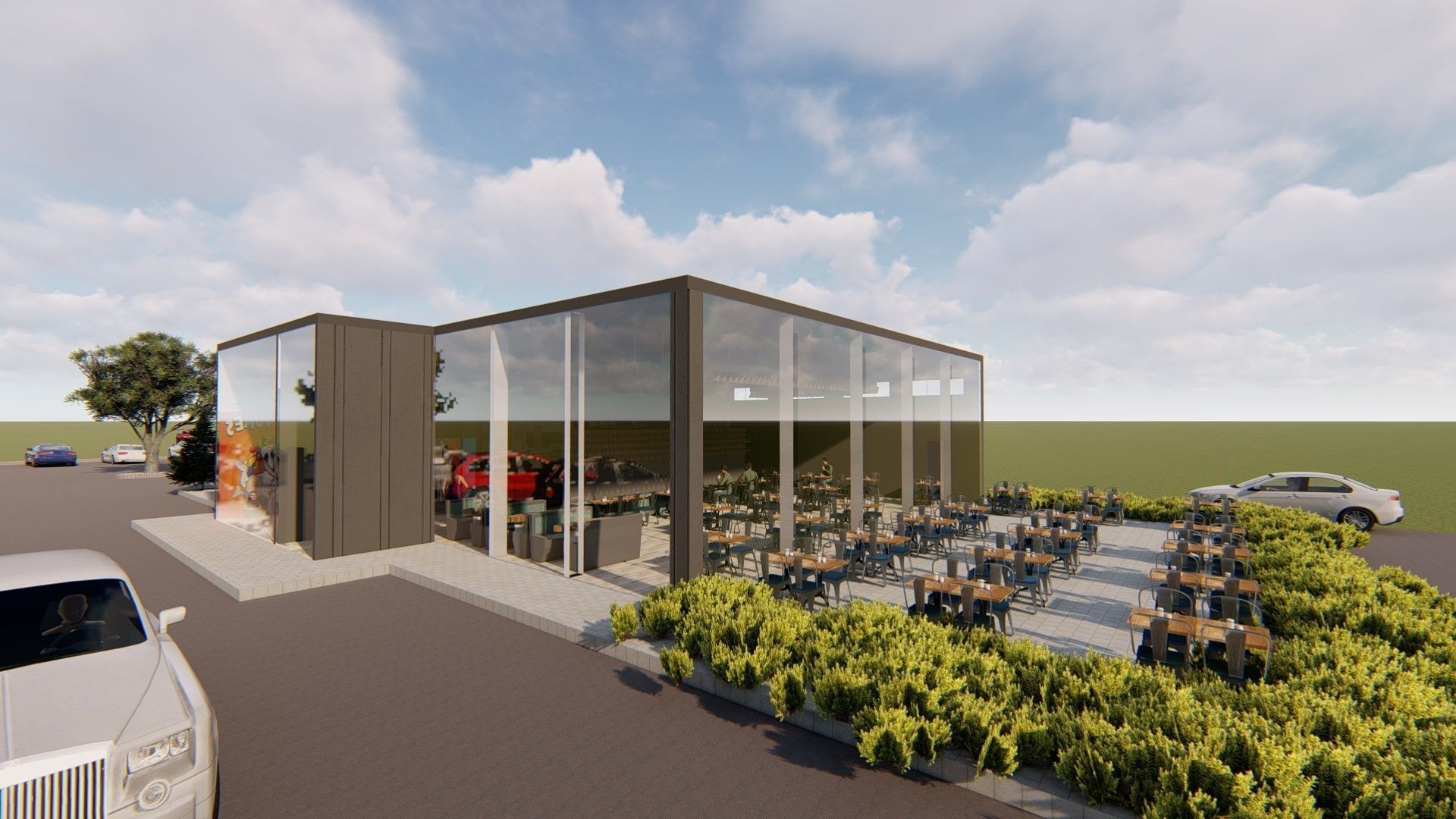 Restaurant und Cafe Design 3D model_1