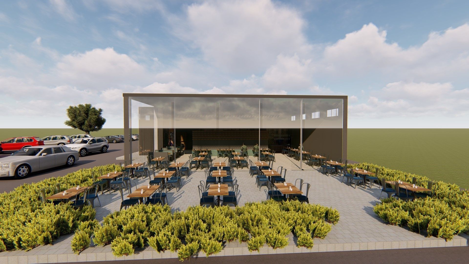 Restaurant und Cafe Design 3D model_4