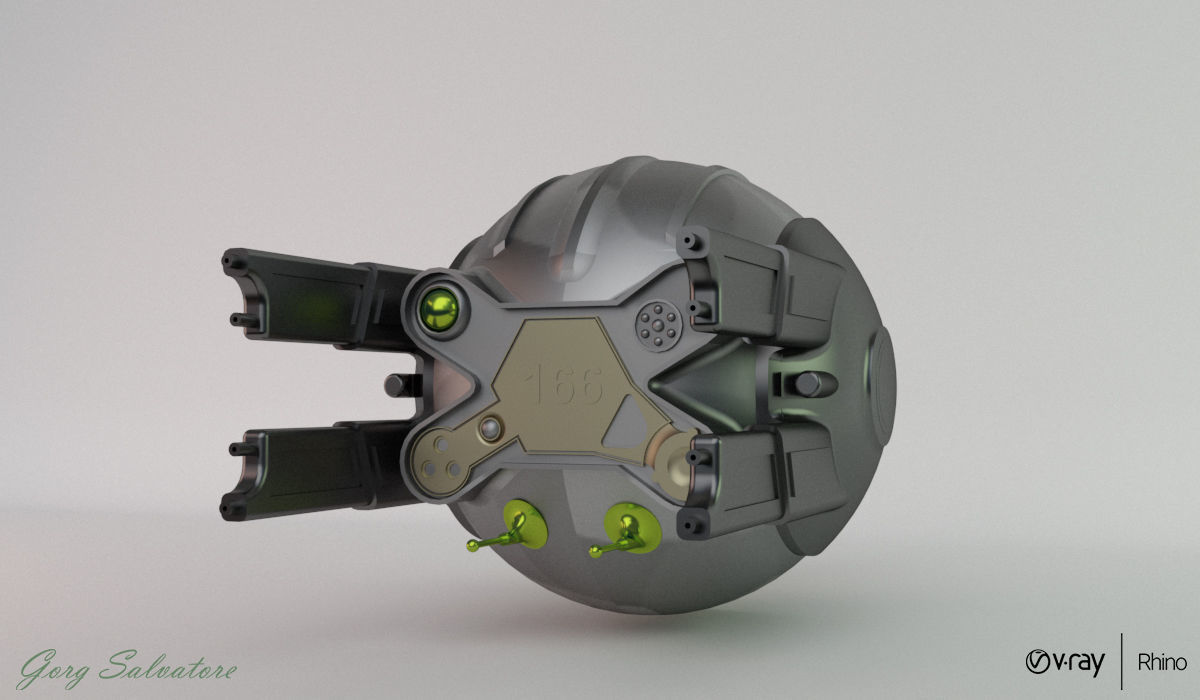 Modification of the Oblivion drone 166-1 Low-poly 3D model