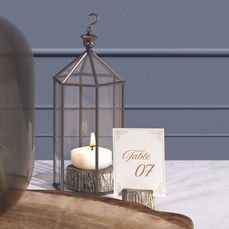 Camellia Vase Event Picture Frame easel candle Decorative Set 3D model_3