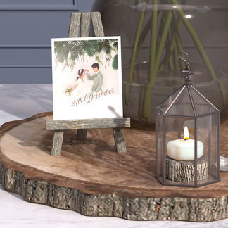 Camellia Vase Event Picture Frame easel candle Decorative Set 3D model_2