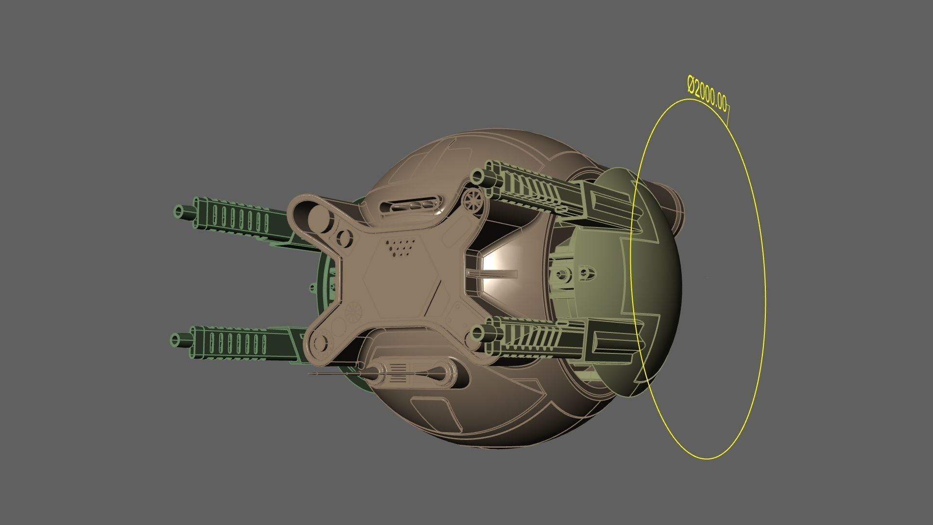 Modification of the Oblivion drone 166-4 Low-poly 3D model_5