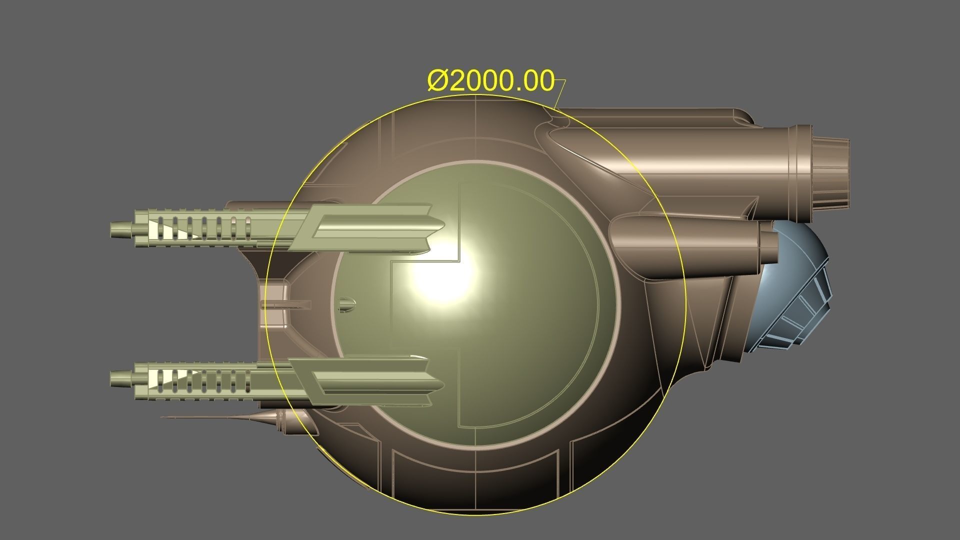 Modification of the Oblivion drone 166-4 Low-poly 3D model_4