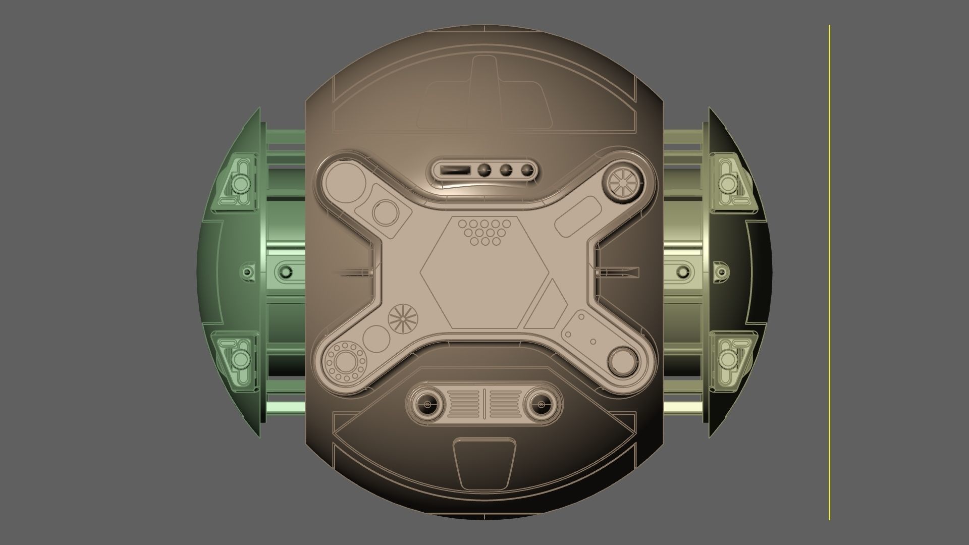 Modification of the Oblivion drone 166-4 Low-poly 3D model_3