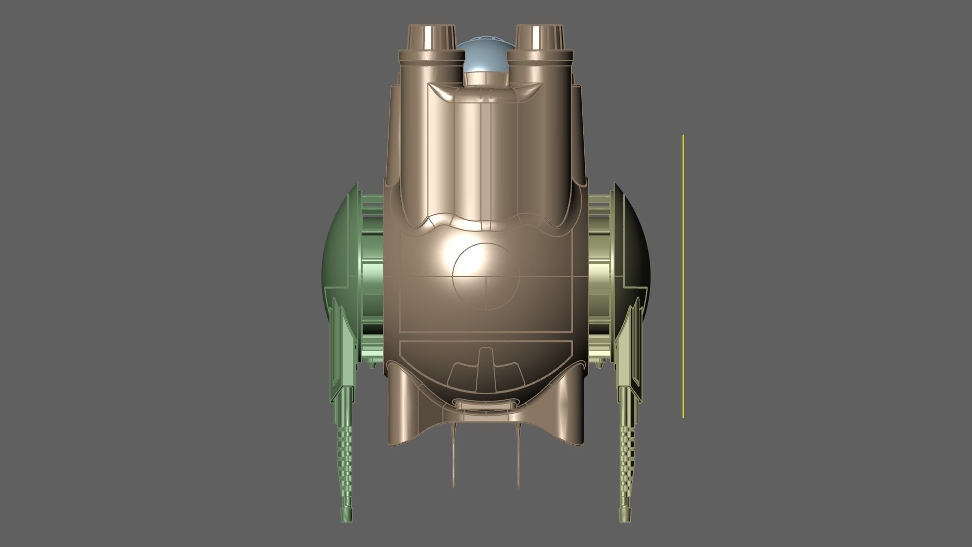 Modification of the Oblivion drone 166-4 Low-poly 3D model_2