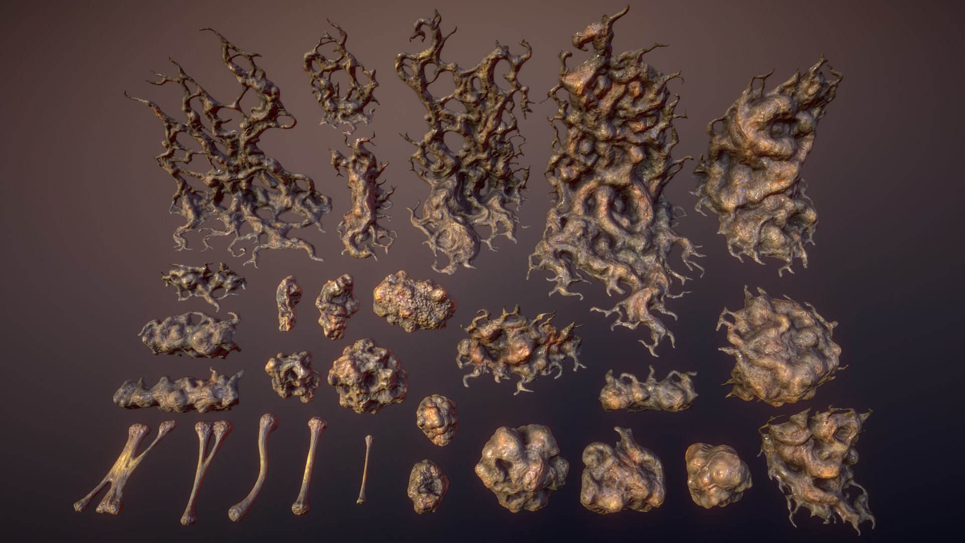 Biomass game ready Low-poly 3D model_4