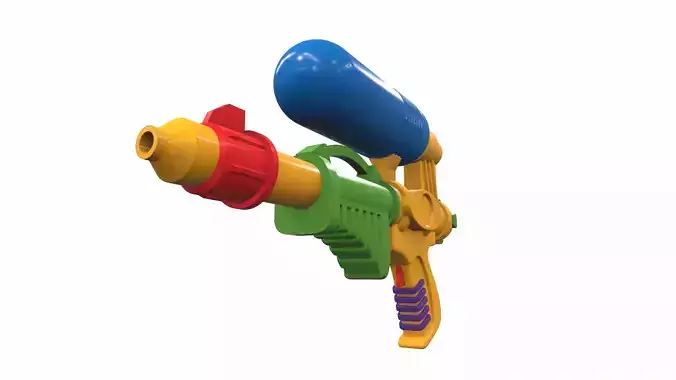 Toy water gun 10 3D model