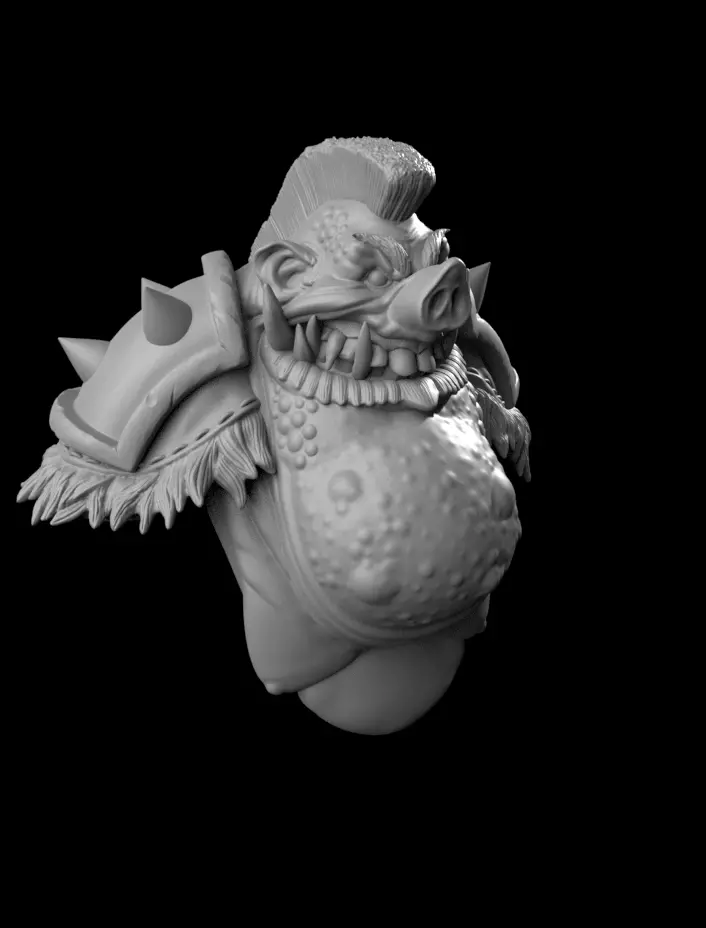Onipork helmet with spikes Free 3D print model