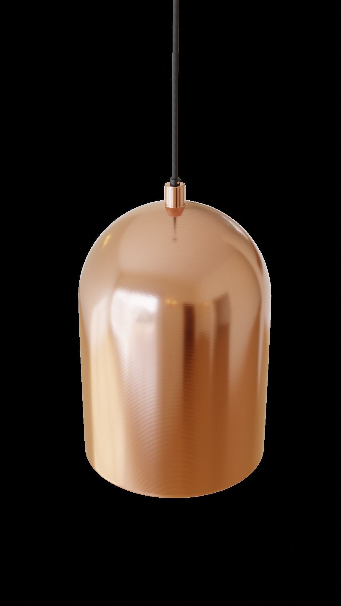 Hanging lamp 2 with high and low poly versions 3D model_2