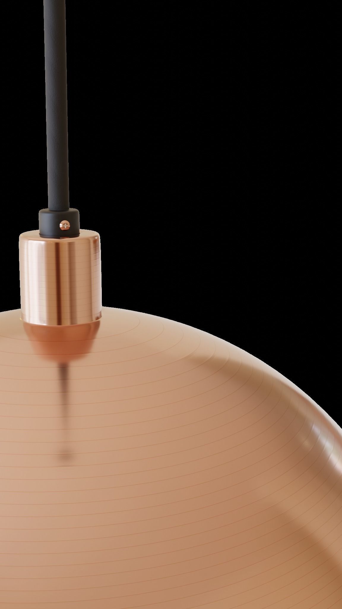 Hanging lamp 2 with high and low poly versions 3D model_4