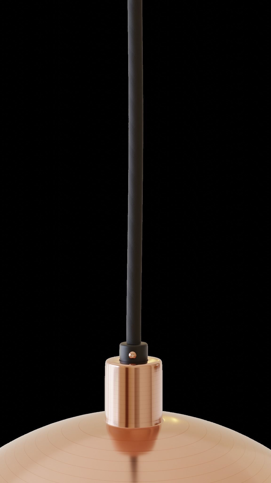 Hanging lamp 2 with high and low poly versions 3D model_8