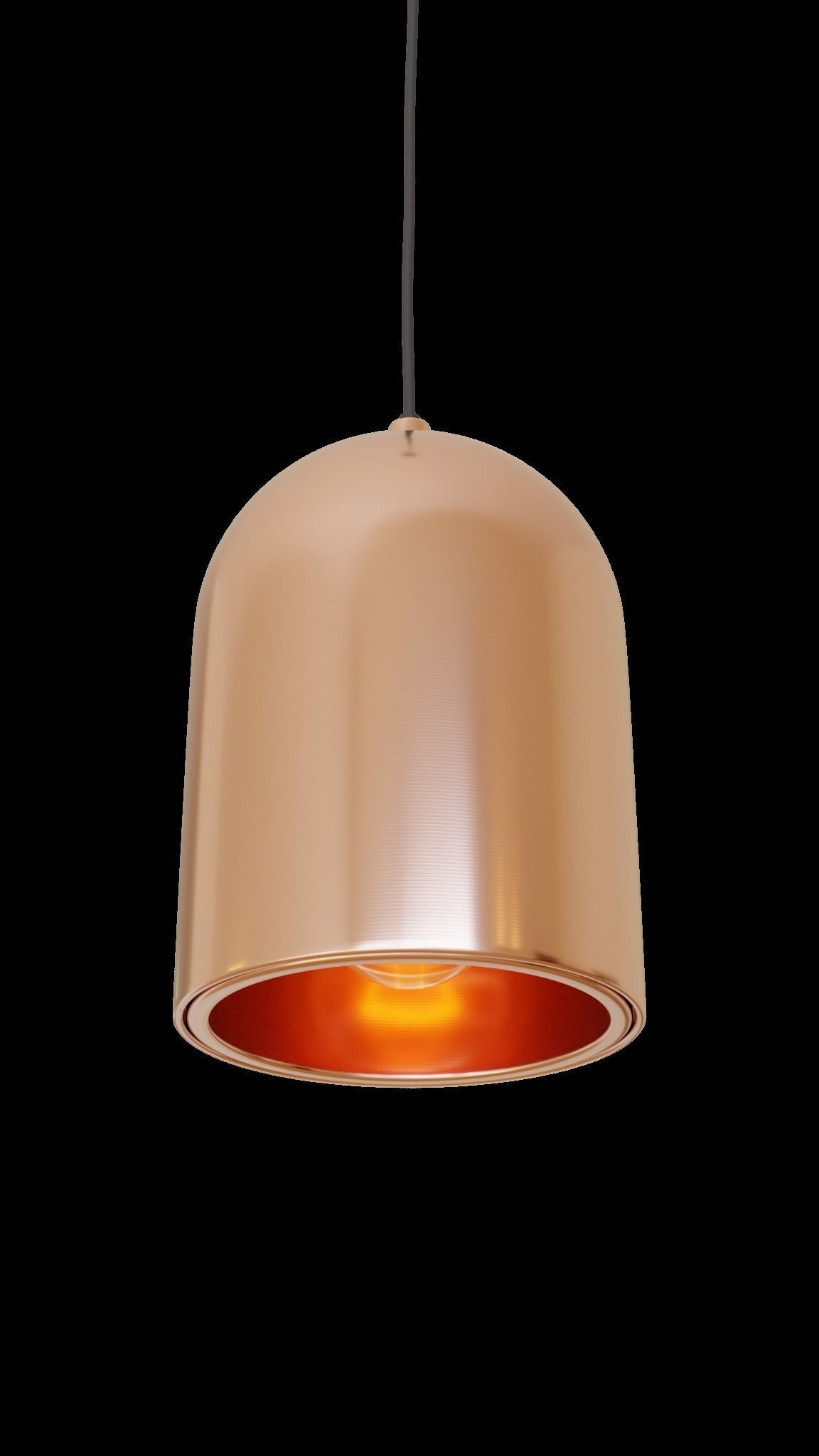 Hanging lamp 2 with high and low poly versions 3D model_3