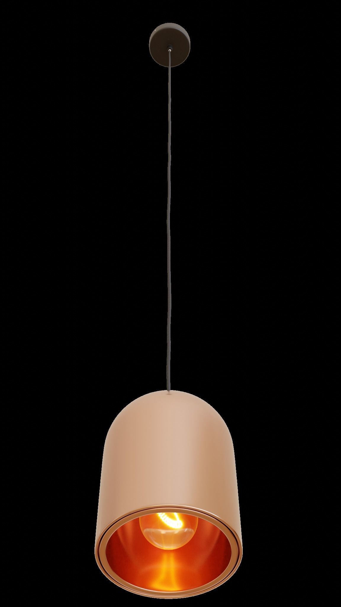 Hanging lamp 2 with high and low poly versions 3D model_9