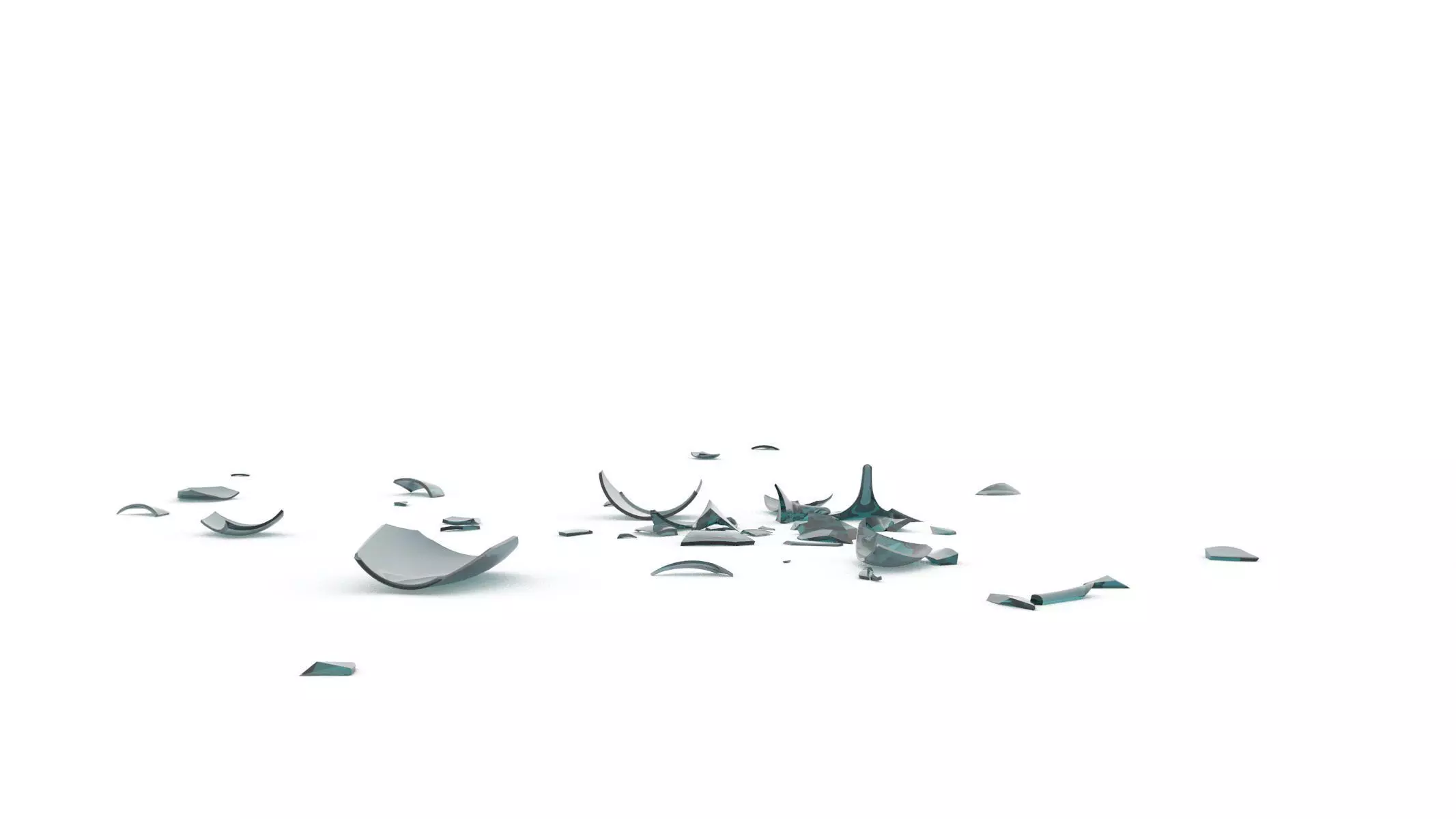 Falling Glass Animation 3D model_0