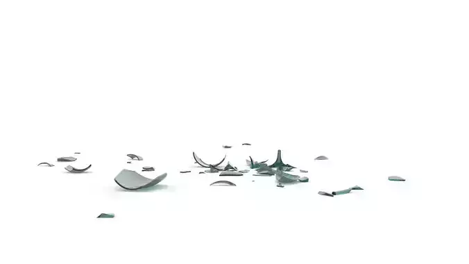 Falling Glass Animation 3D model