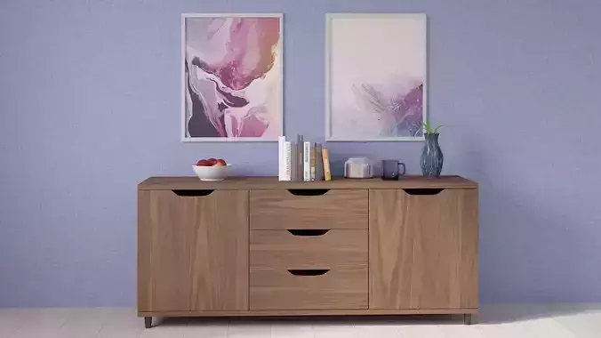 Sideboard set with decor