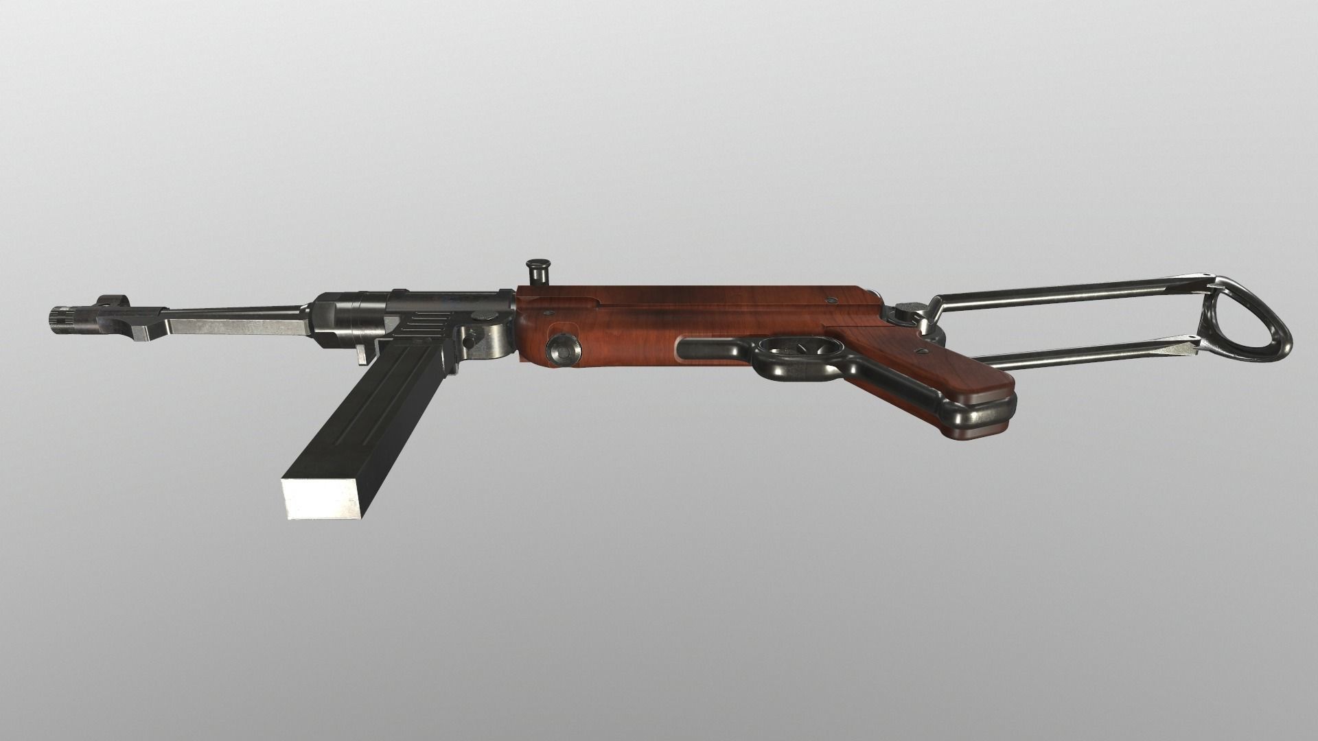 Assault rifle mp 40 3D model_2