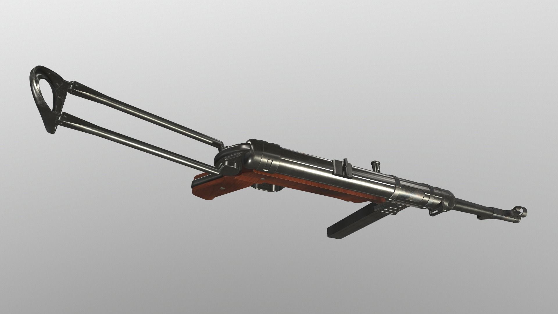 Assault rifle mp 40 3D model_4