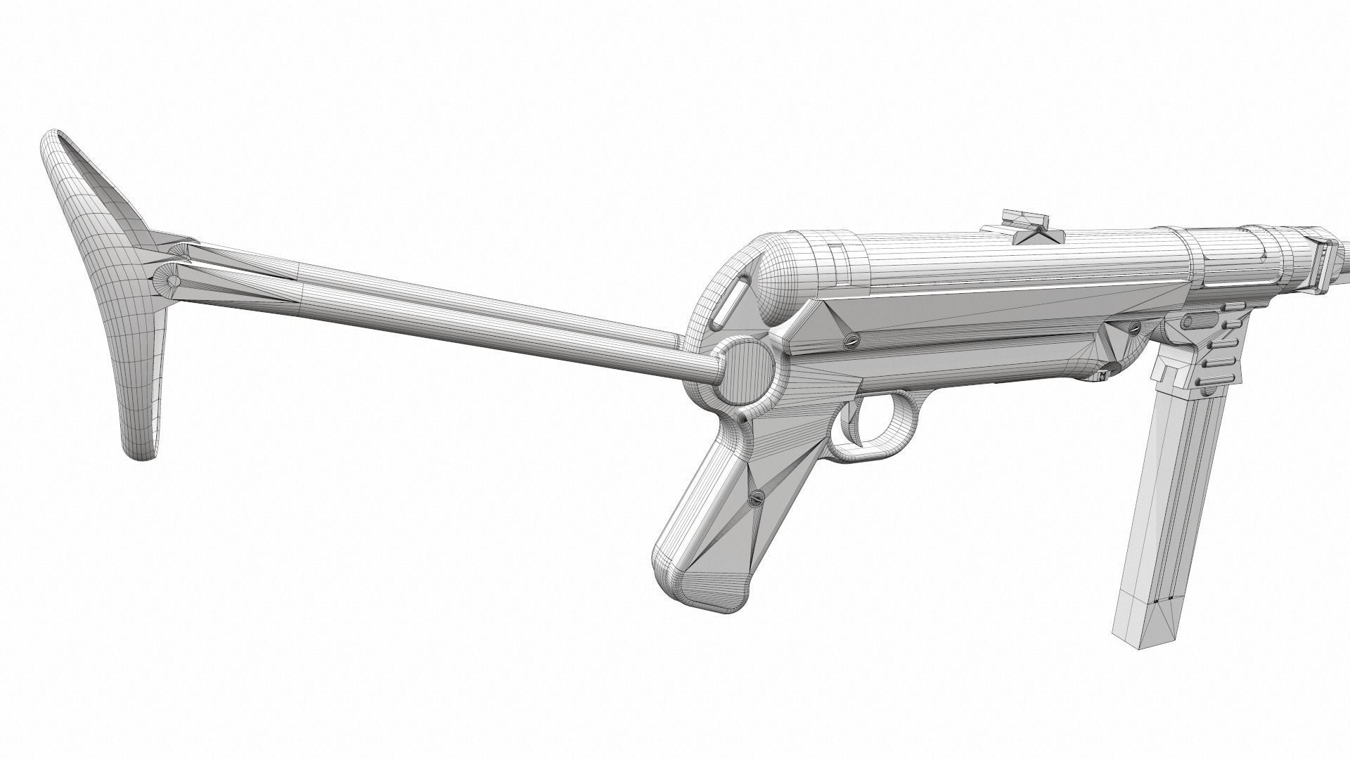 Assault rifle mp 40 3D model_17