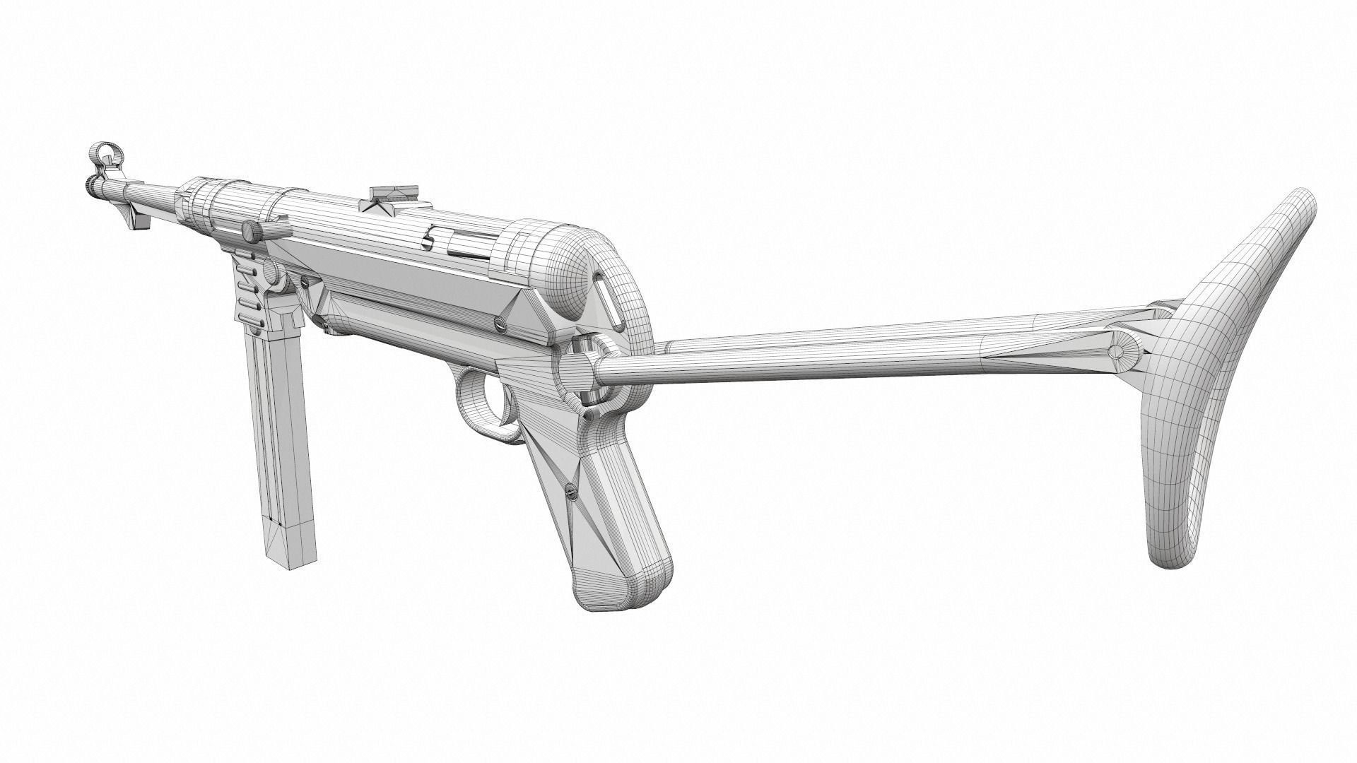 Assault rifle mp 40 3D model_15