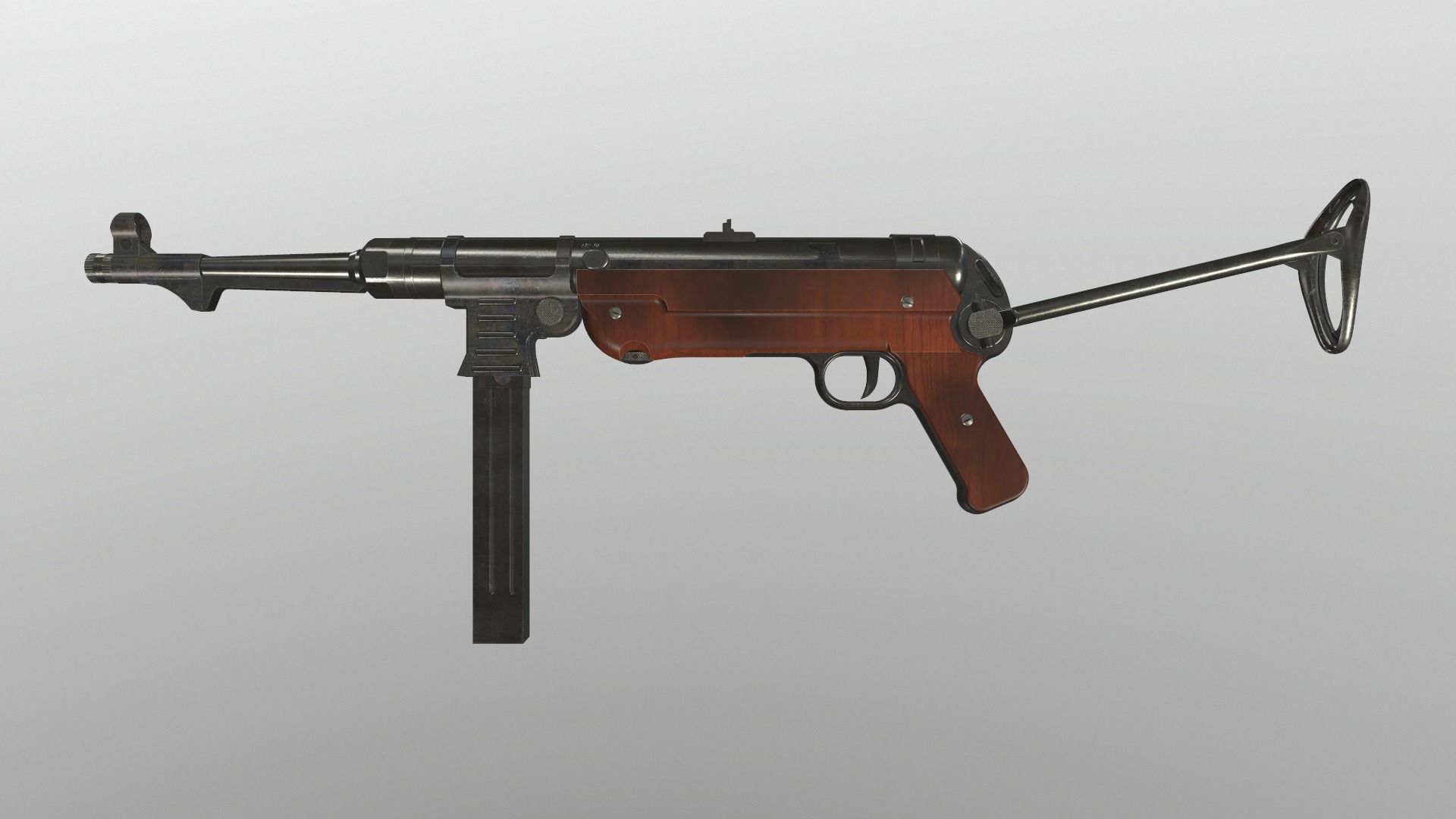 Assault rifle mp 40 3D model_1
