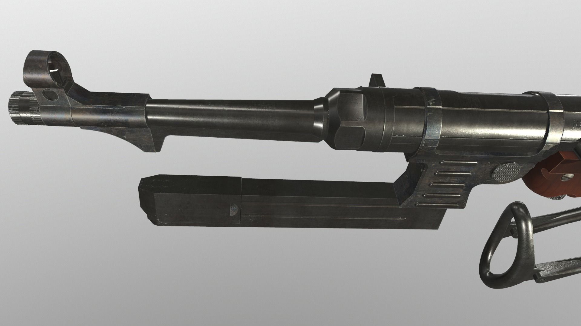 Assault rifle mp 40 3D model_7