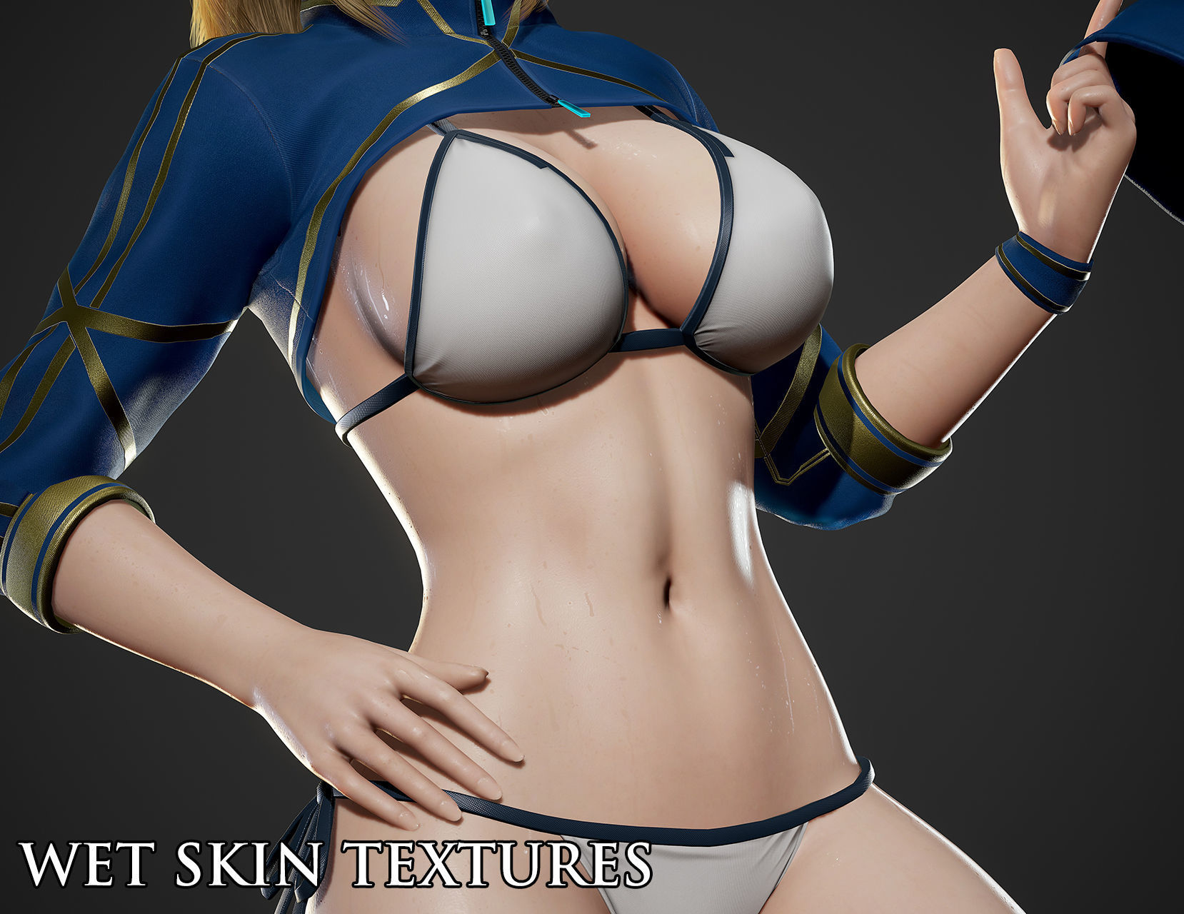 Mysterious Heroine XX - Game Ready Low-poly 3D model_26