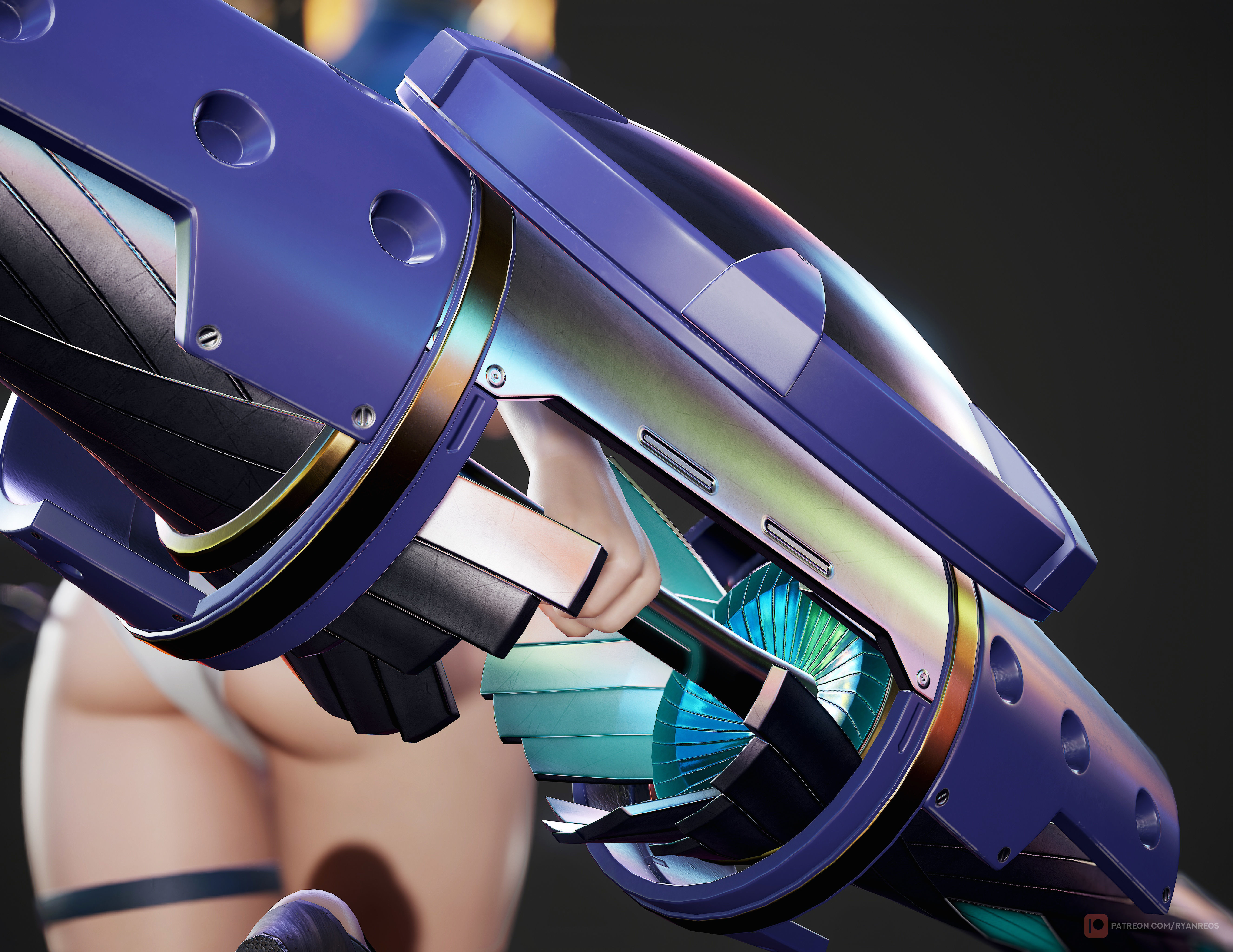 Mysterious Heroine XX - Game Ready Low-poly 3D model_23