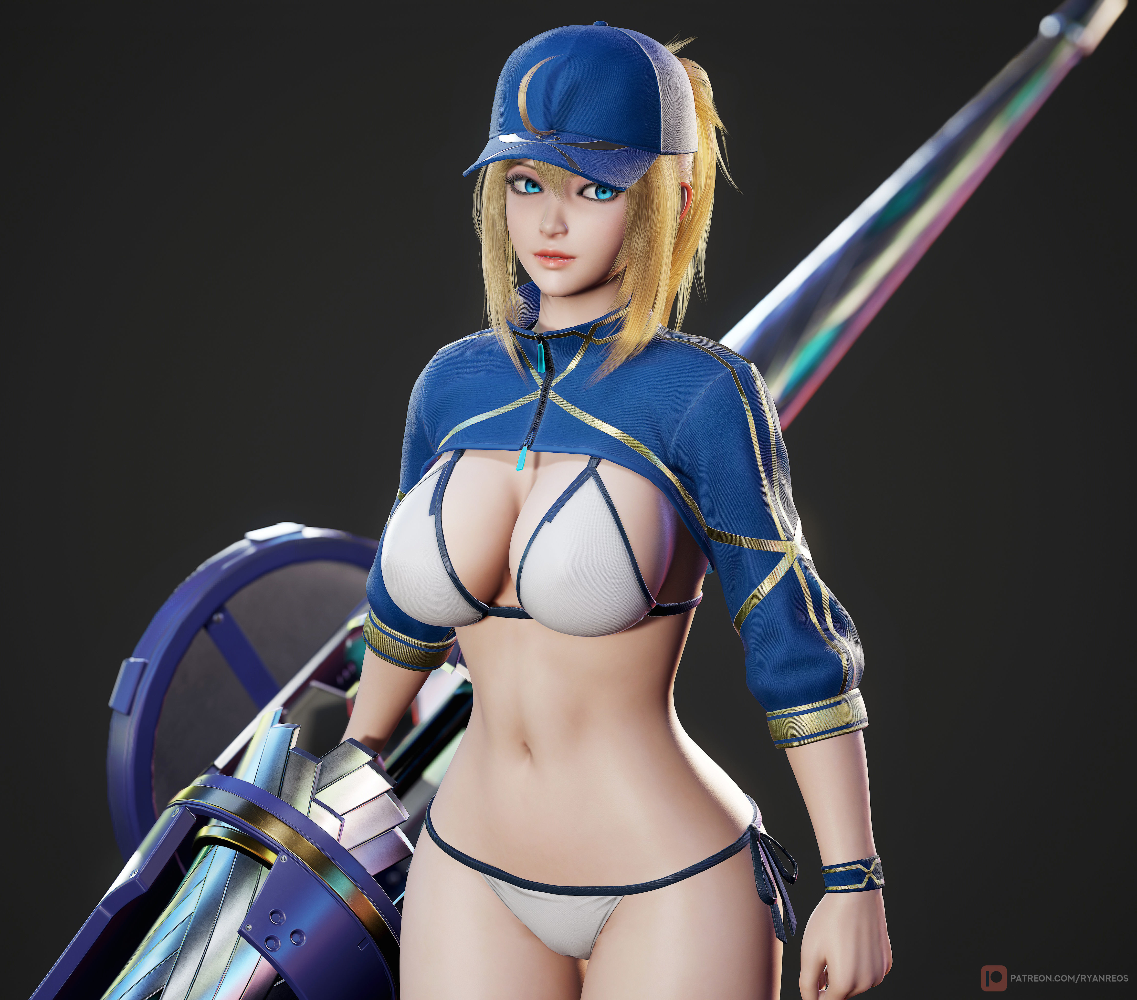 Mysterious Heroine XX - Game Ready Low-poly 3D model_15