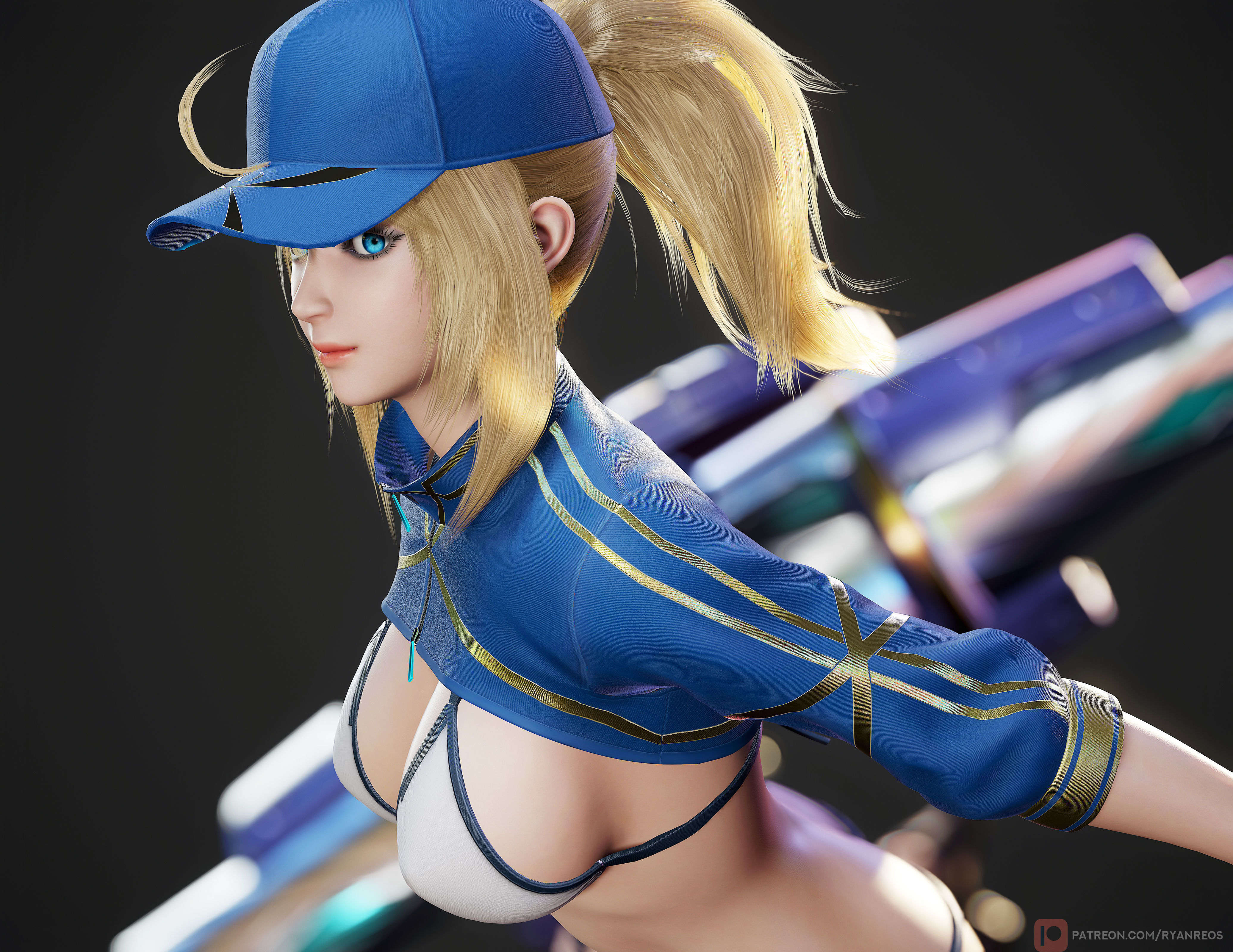 Mysterious Heroine XX - Game Ready Low-poly 3D model_22