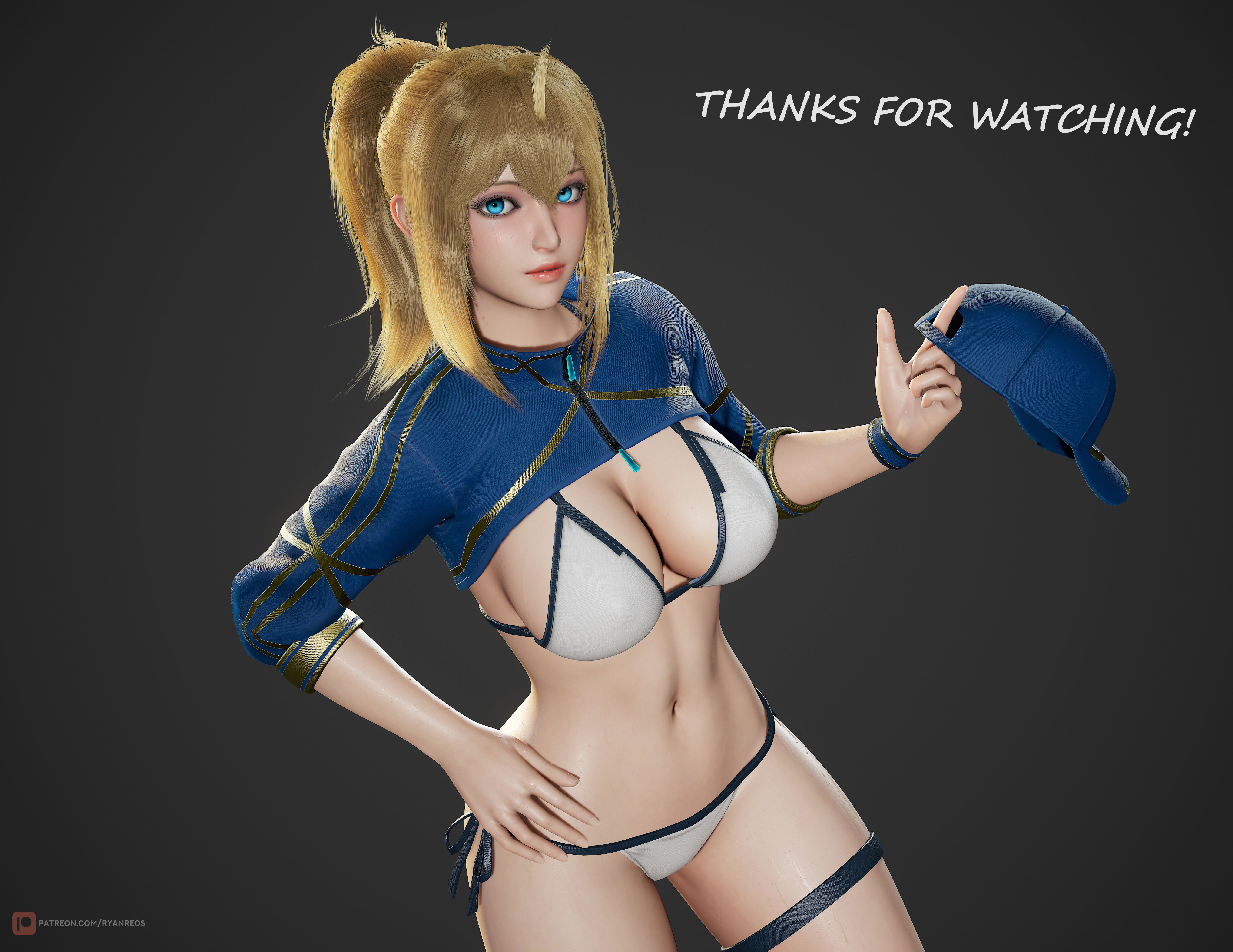 Mysterious Heroine XX - Game Ready Low-poly 3D model_31