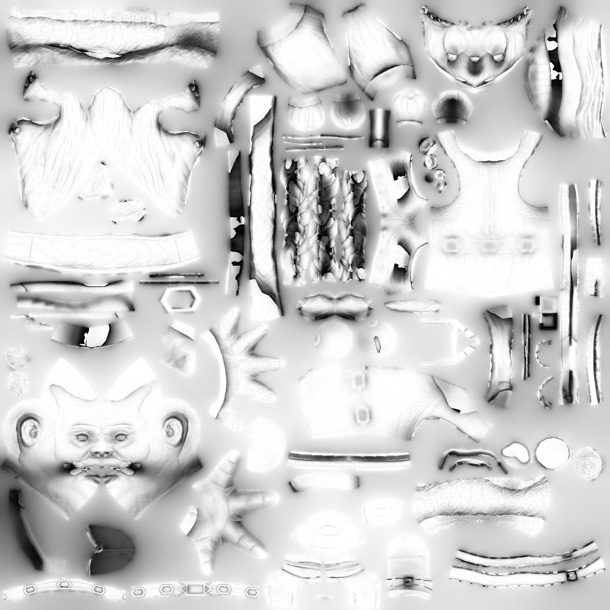 Forest Dwarf Low-poly 3D model_11