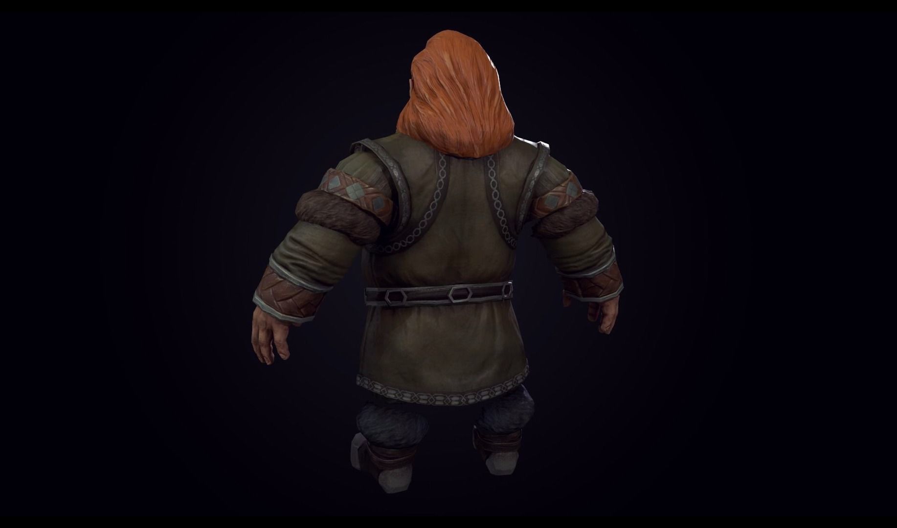Forest Dwarf Low-poly 3D model_3