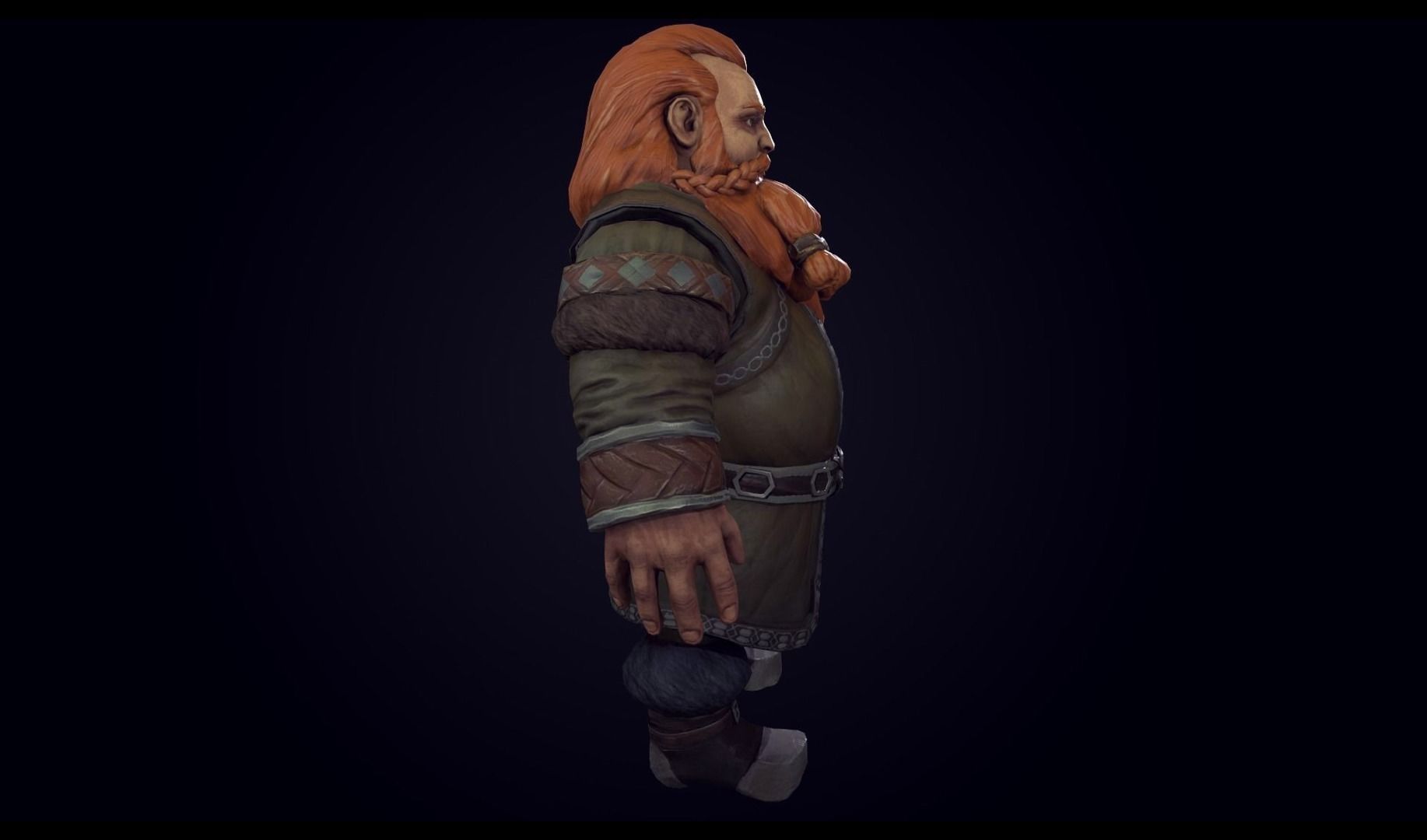 Forest Dwarf Low-poly 3D model_4
