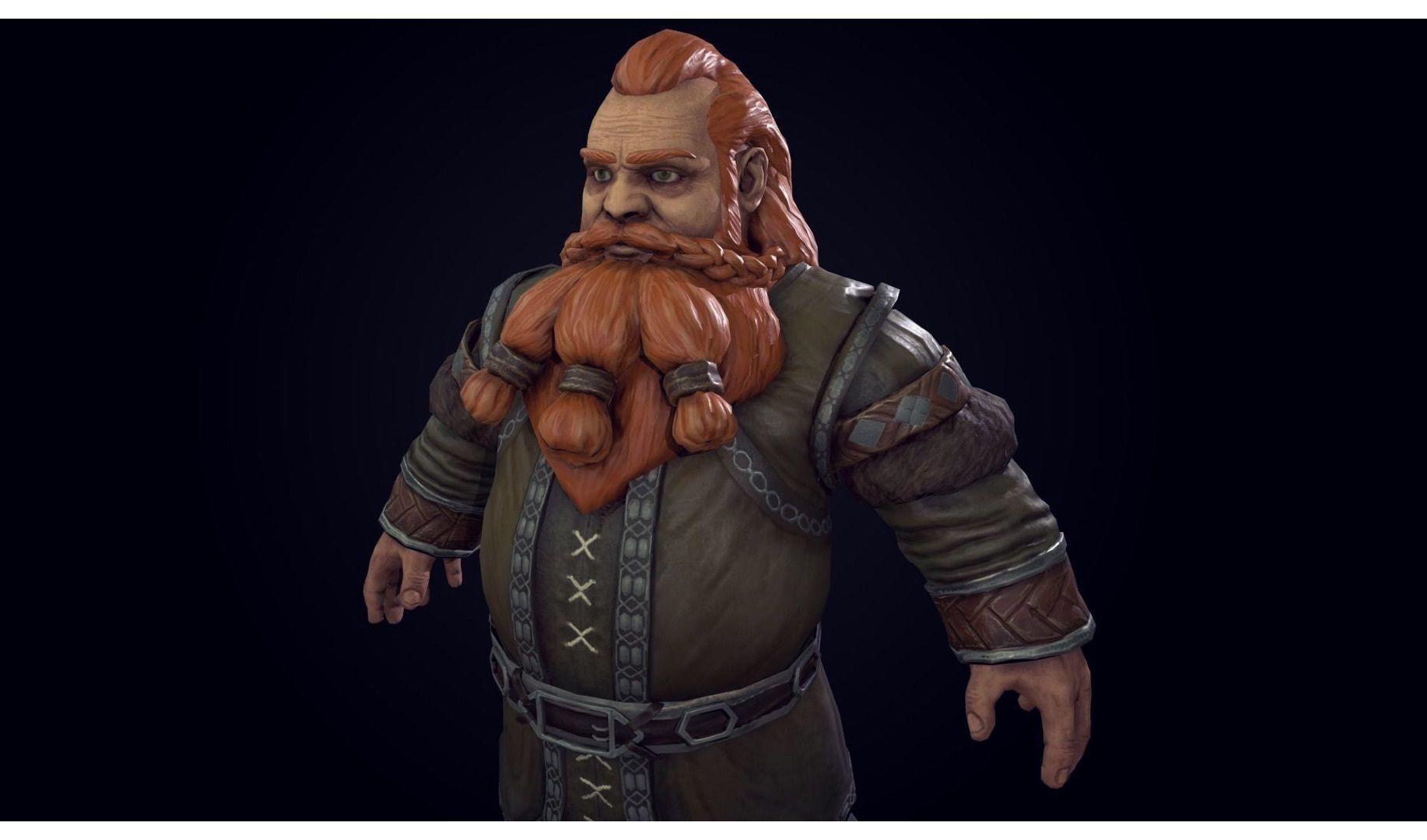Forest Dwarf Low-poly 3D model_5